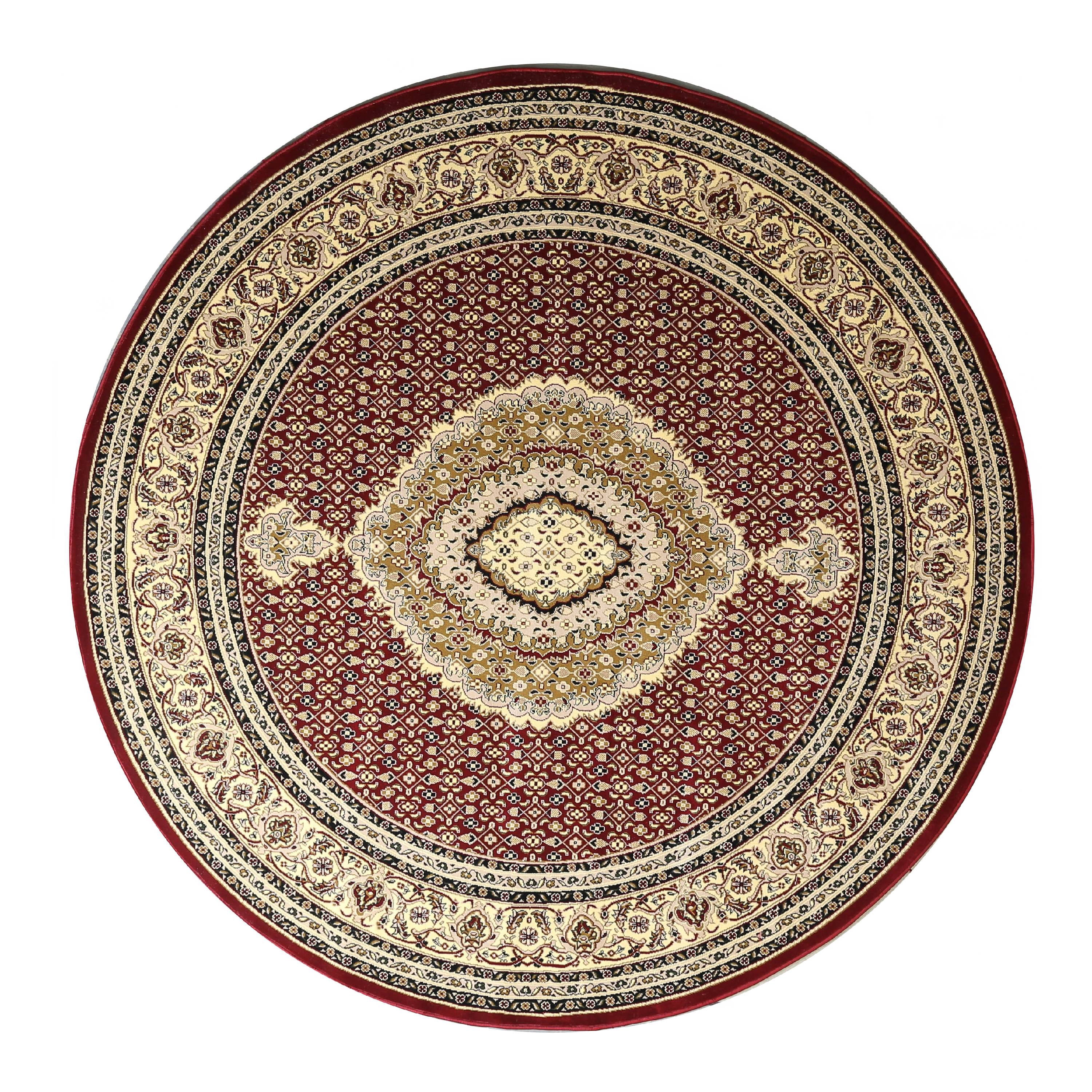 Linon Home Decor Persian Treasures Area Rug Collection, Black and Cream, 5' x 7.6'
