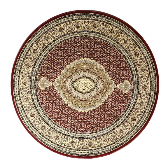 Linon Home Decor Persian Treasures Area Rug Collection, Black and Cream, 5' x 7.6'