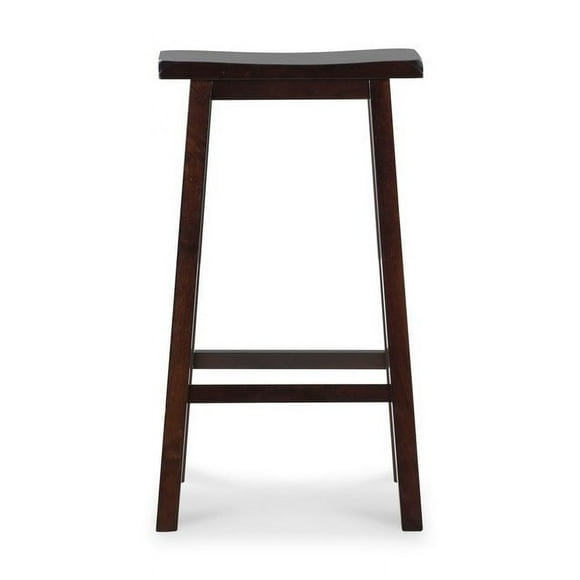 Linon Home Decor Pitchfork Curved Saddle Seat Bar Stool