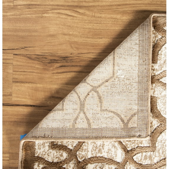 Linon Home Decor Platinum Area Rug Collection, Beige and Cream, 5' x 7'6"