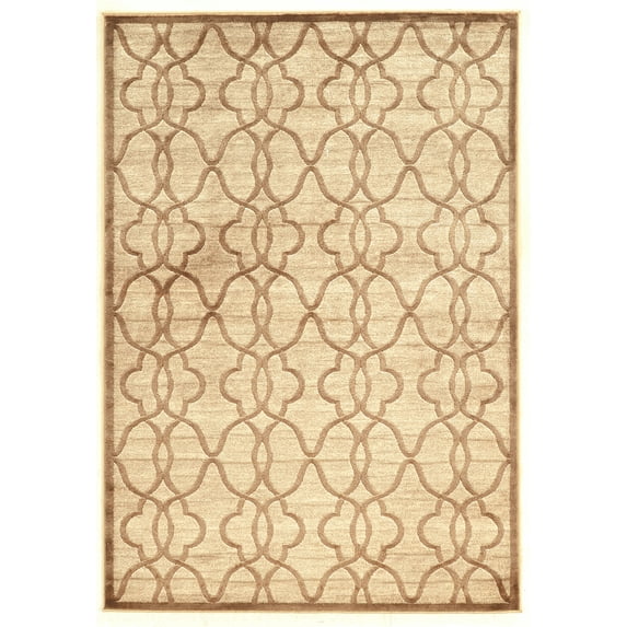 Linon Home Decor Platinum Area Rug Collection, Beige and Cream, 8' x 11'