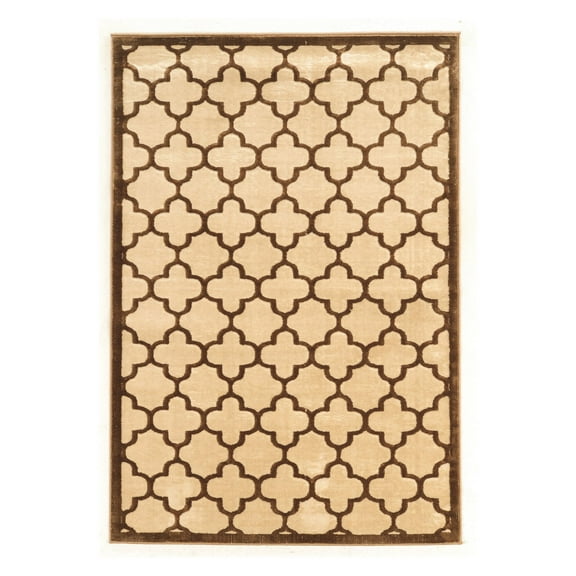 Linon Home Decor Platinum Area Rug Collection, Blue and Cream, 5' x 7'6"