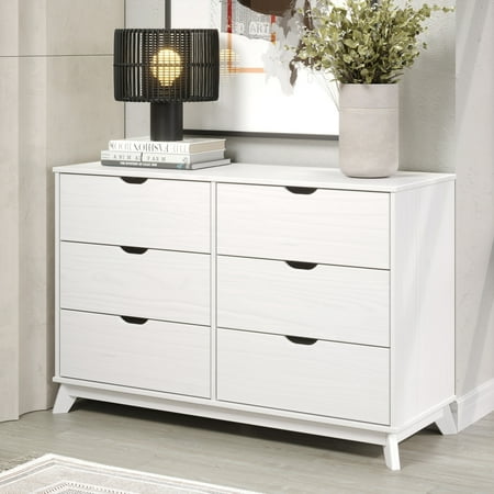 Linon Home Decor Purcell Wood 6 Drawer Dresser White