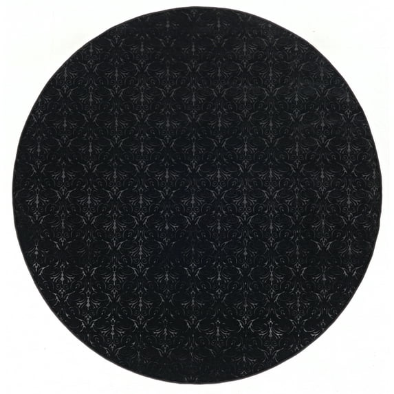 Linon Evolution Damask Black 8R Rug