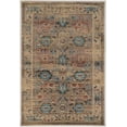 thumbnail image 1 of Linon Home Decor Serape Area Rug Collection, Beige and Turqouise, 5' x 7.6', 1 of 6