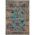 thumbnail image 1 of Linon Home Decor Serape Area Rug Collection, Turquoise and Multicolor, 2' x 3', 1 of 4