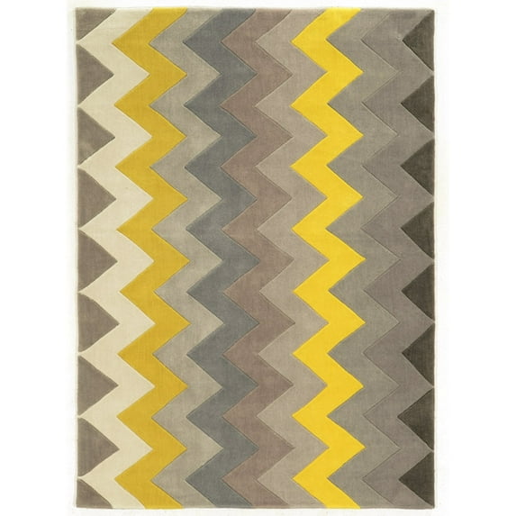 Linon Home Decor Trio Area Rug Collection, Blue and Marigold, 1.83' x 2.83'