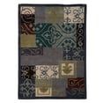 thumbnail image 1 of Linon Home Decor Trio Area Rug Collection, Chocolate and Terracotta, 5' x 7', 1 of 5