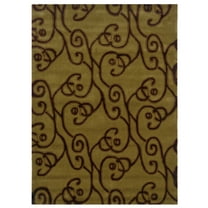 Linon Home Decor Trio Area Rug Collection, Chocolate and Violet, 8' x 10'