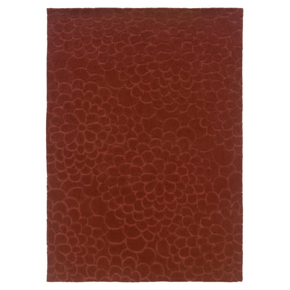 Linon Home Decor Trio Area Rug Collection, Cinnamon, 5' x 7'