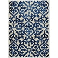 thumbnail image 1 of Linon Home Decor Trio Area Rug Collection, Ivory and Blue, 1'10" x 2'10", 1 of 5