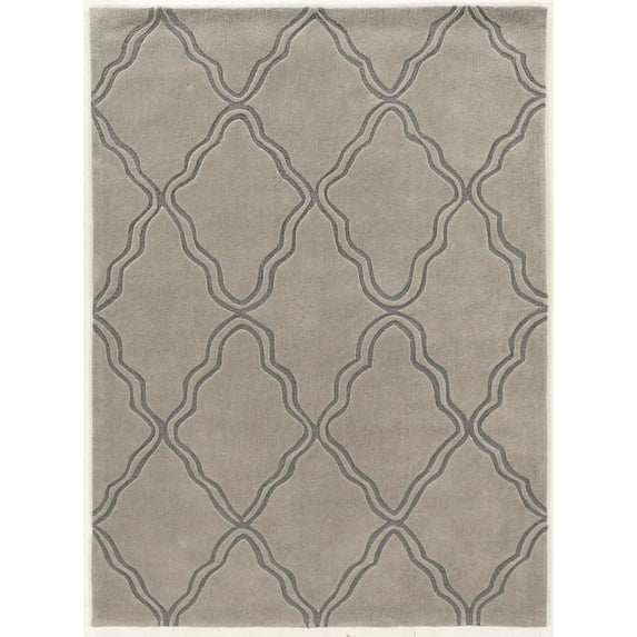Linon Home Decor Trio Area Rug Collection, Ivory and Cobalt, 1.83' x 2.83'