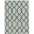 thumbnail image 1 of Linon Home Decor Trio Area Rug Collection, Ivory and Teal, 1'10" x 2'10", 1 of 5