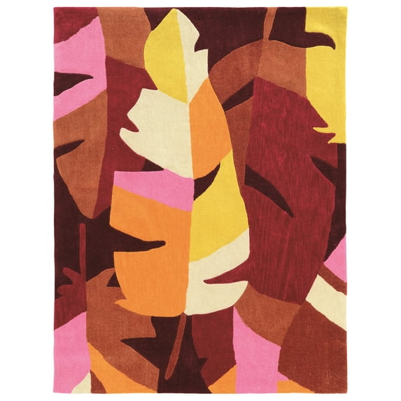 Linon Home Decor Trio Area Rug Collection, Pink and Magenta, 1.83' x 2.83'