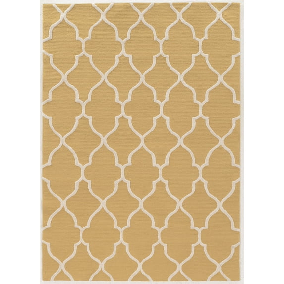 Linon Home Decor Trio Area Rug Collection, Turquoise and Ivory, 1.83' x 2.83'