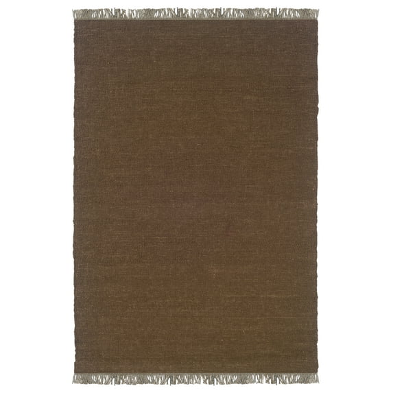 Linon Home Decor Verginia Berber Area Rug Collection, Cocoa and Cocoa, 7.83' x 10.3'