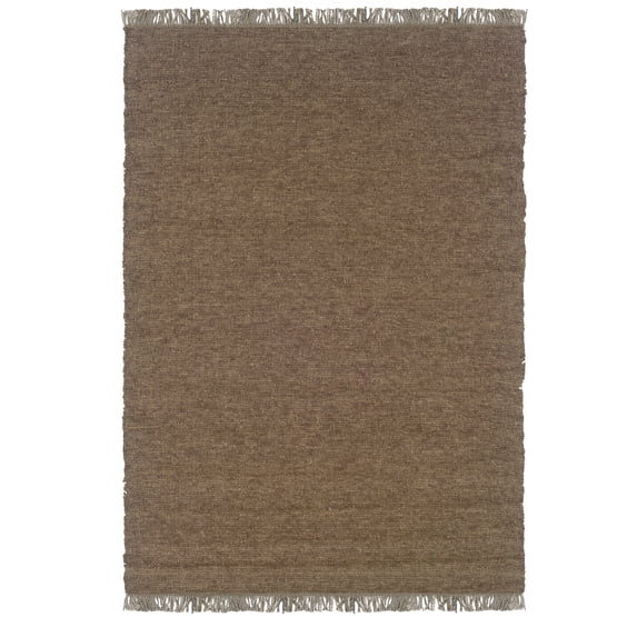 Linon Home Decor Verginia Berber Area Rug Collection, Cocoa and Mushroom, 1.83' x 2.83'