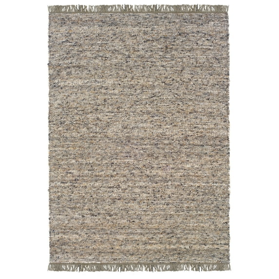 Linon Home Decor Verginia Berber Area Rug Collection, Dark and Natural, 3.5' x 5.5'