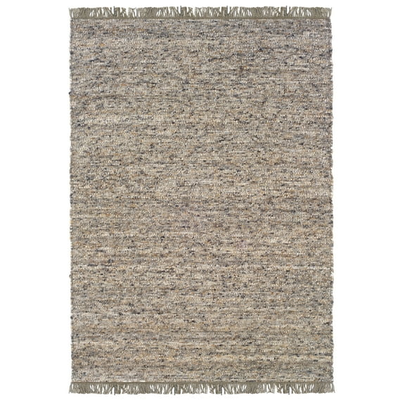Linon Home Decor Verginia Berber Area Rug Collection, Dark and Natural, 3.5' x 5.5'