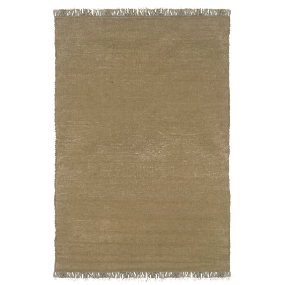 Linon Home Decor Verginia Berber Area Rug Collection, Mushroom and Mushroom, 3.5' x 5.5'