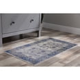 thumbnail image 1 of Contemporary Home Living 2' x 3' Rectangular Floral Scroll Area Throw Rug - Gray and Blue, 1 of 7