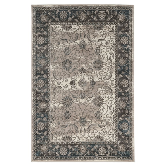 Linon Vintage Isfahan Grey & Charcoal 9x12, Rug