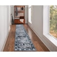 thumbnail image 1 of Contemporary Home Living 2' x 10' Medallion Border Rectangular Area Throw Rug Runner - Gray and, 1 of 4