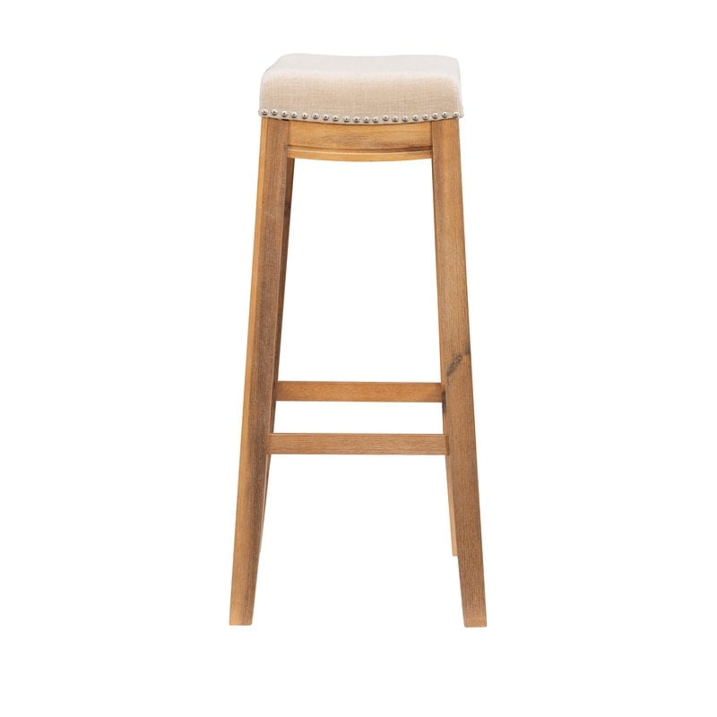 Linon Home Decor Willamette 32-inch Bar Stool Linen Beige Natural