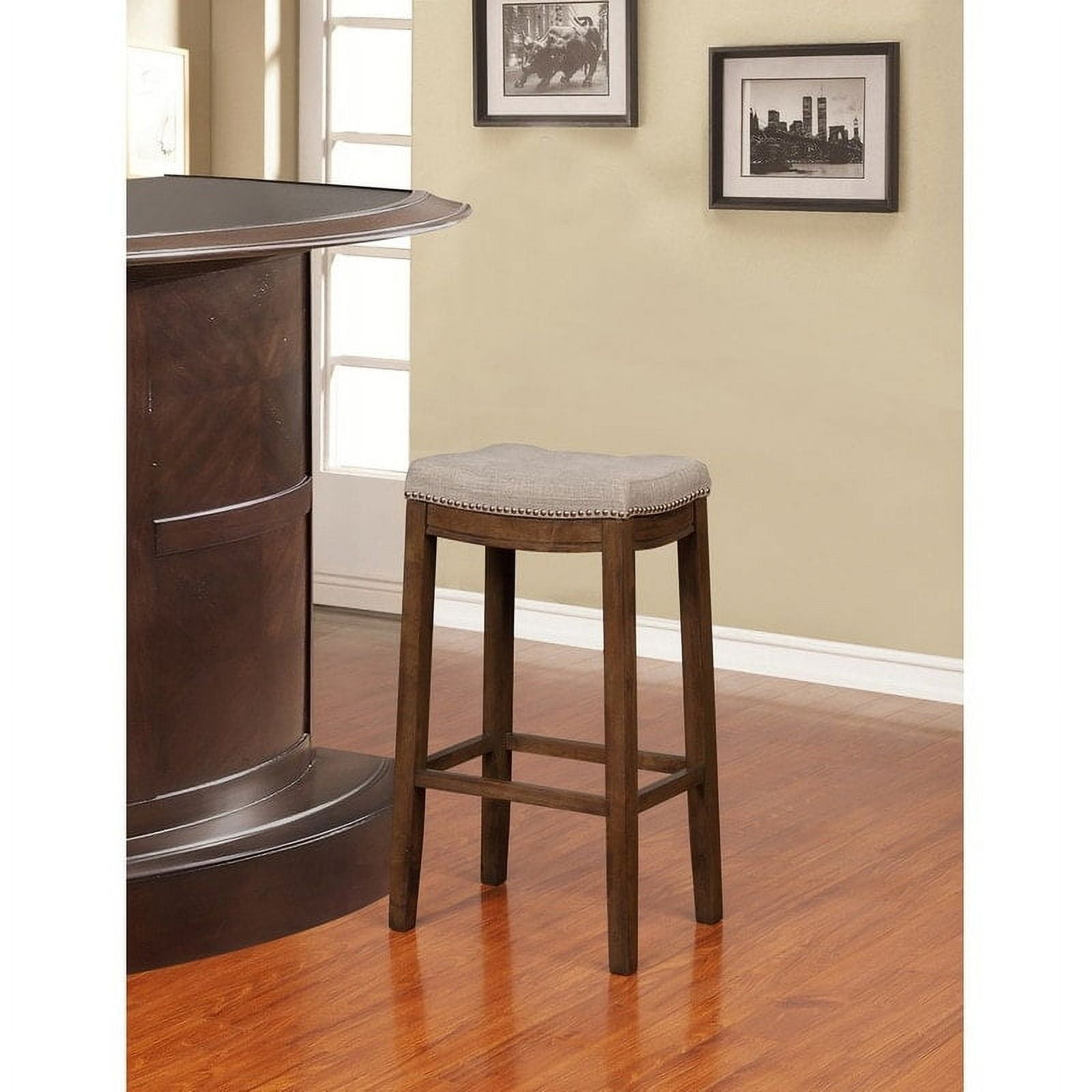 Linon Home Decor Willamette Rustic 32-Inch Backless Bar Stool