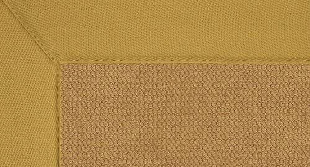 Linon Home - Natural Wool Rug with Jute Backing, Cork/Gold Border