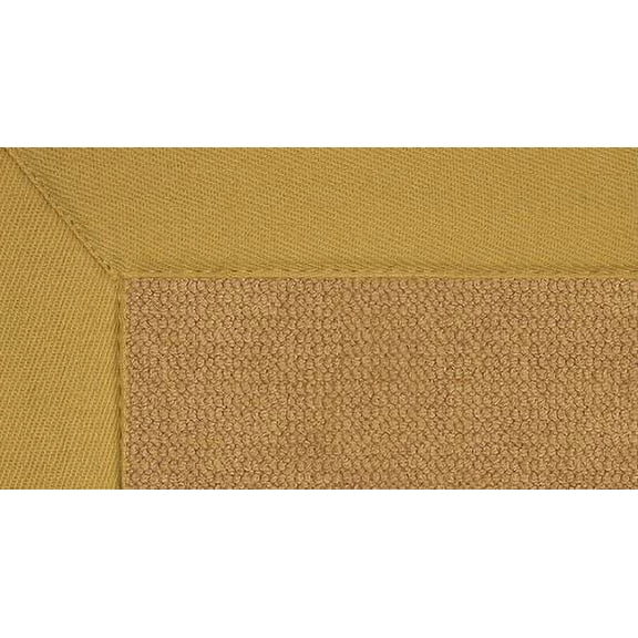 Linon Home - Natural Wool Rug with Jute Backing, Cork/Gold Border