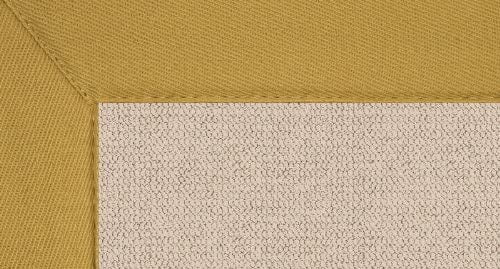 Linon Home - Natural Wool Rug with Jute Backing, Natural/Gold Border