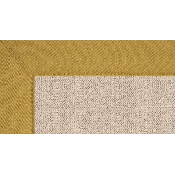Linon Home - Natural Wool Rug with Jute Backing, Natural/Gold Border