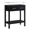 thumbnail image 1 of Linon Hoover Console, Black, 1 Drawer with Top and Bottom Shelf Storage, 1 of 13