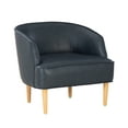 thumbnail image 1 of Linon Hoylake Faux Leather Club Accent Chair, Navy, 1 of 16