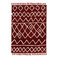 thumbnail image 1 of Linon Ibiza Zot Hand Tufted Microfiber Polyester 8'x10' Rug in Rust Red, 1 of 3