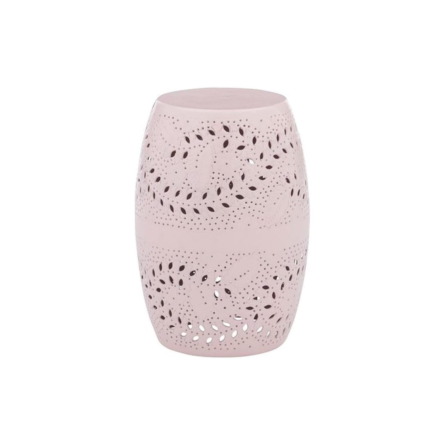 Safiya Light Pink Aluminum Round Side Table