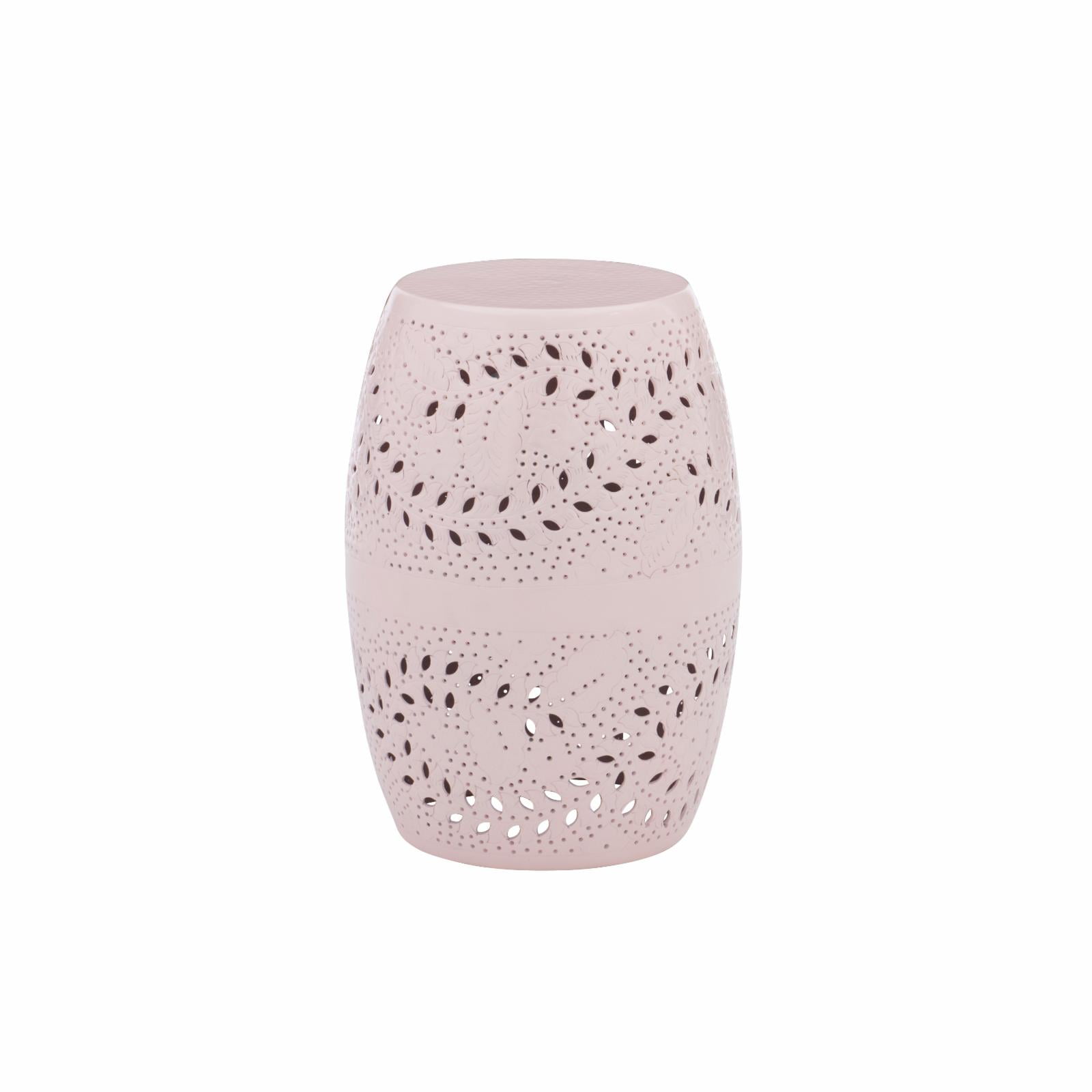 Safiya Light Pink Aluminum Round Side Table