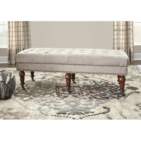 Linon Isabelle Velvet Tufted Bench, Multiple Sizes and Colors