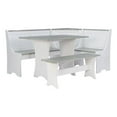 thumbnail image 1 of Linon Jackie Two Tone Pine Wood Coastal Corner Dining Nook in Graywash/White, 1 of 15