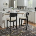 thumbnail image 1 of Linon Jamil 25" Indoor Wood Counter Stool, Dark Charcoal, 1 of 10