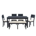 thumbnail image 1 of Linon Jamil 6-Piece Dining Set, Dark Charcoal, 1 of 20