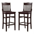 thumbnail image 1 of Linon Jasper Wood Commercial Grade Set of Two Barstools in Brown, 1 of 14