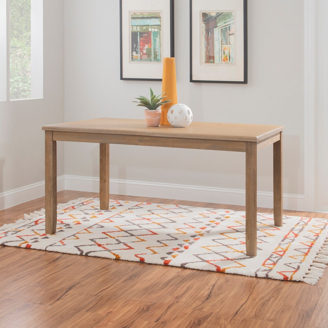 Greywash Acacia Wood Counter Height Tavern Table