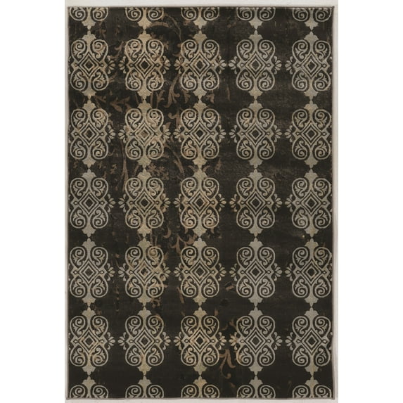 Linon Jewel Flowers & Plants Transitional Area Rug, Beige, 2' x 3'