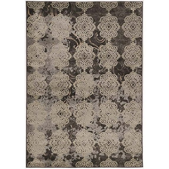 Linon Jewel Royal Machine Made Polypropylene 8'x10'3" Rug in Beige