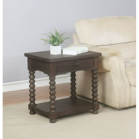 Linon Joanna Spindle End Table