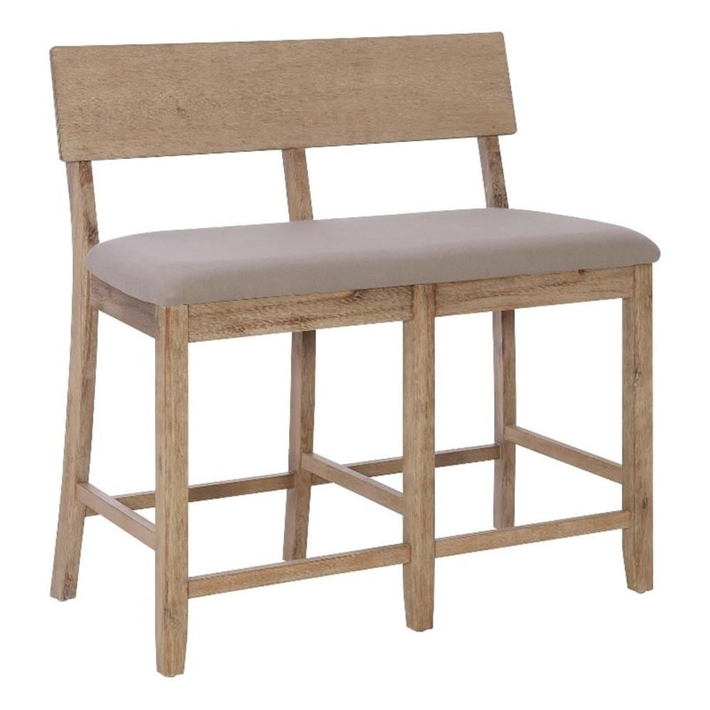 Jordan Wood Counter Height Dining Bench Washed Morocco Ubuy