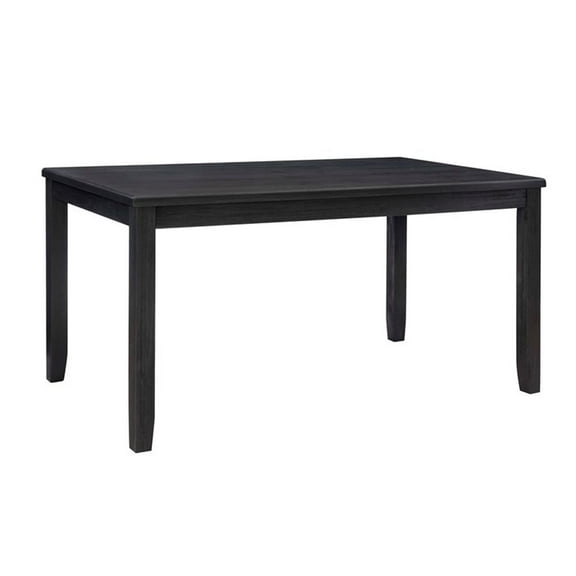 Linon Jordan Wood Dining Table in Dark Charcoal Gray