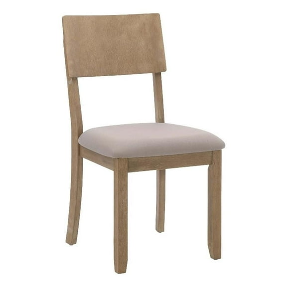 Linon Jordan Wood Set of Two Dining Chairs in Washed Gray